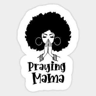 Praying Mama, Afro Woman, African American Woman Sticker